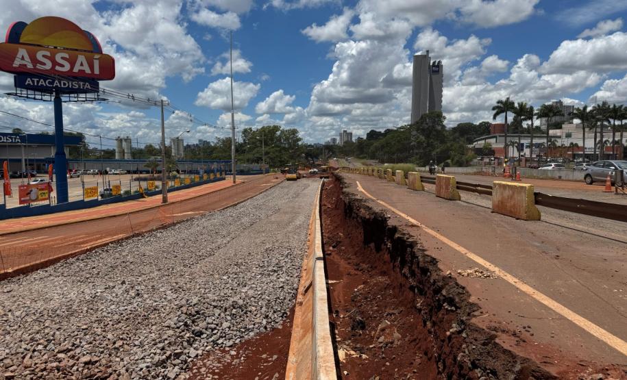 Obras do novo Trevo do Catuaí, em Maringá