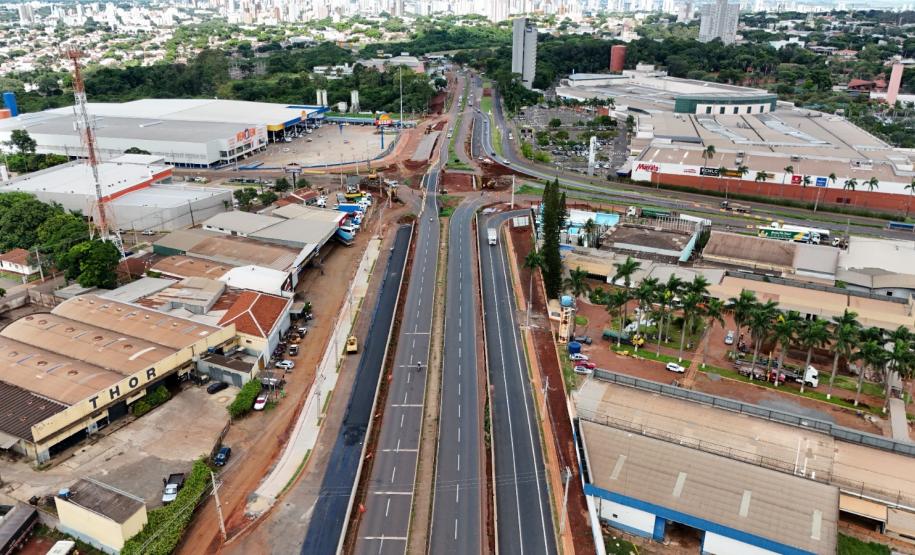 Obras do novo Trevo do Catuaí, em Maringá