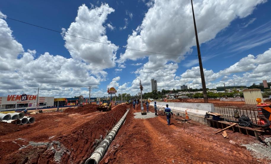 Obras do novo Trevo do Catuaí, em Maringá