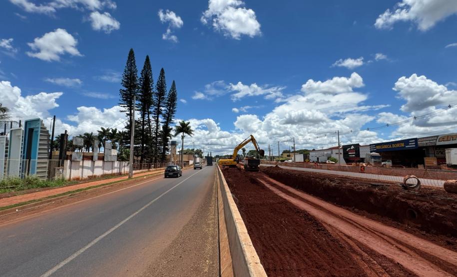 Obras do novo Trevo do Catuaí, em Maringá