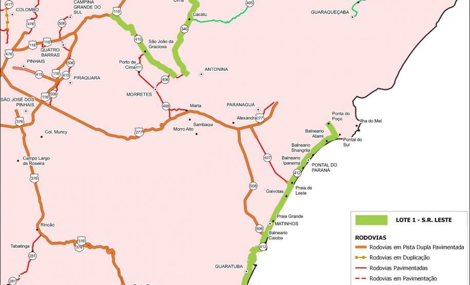 Lote 1 do futuro edital de conservação do pavimento