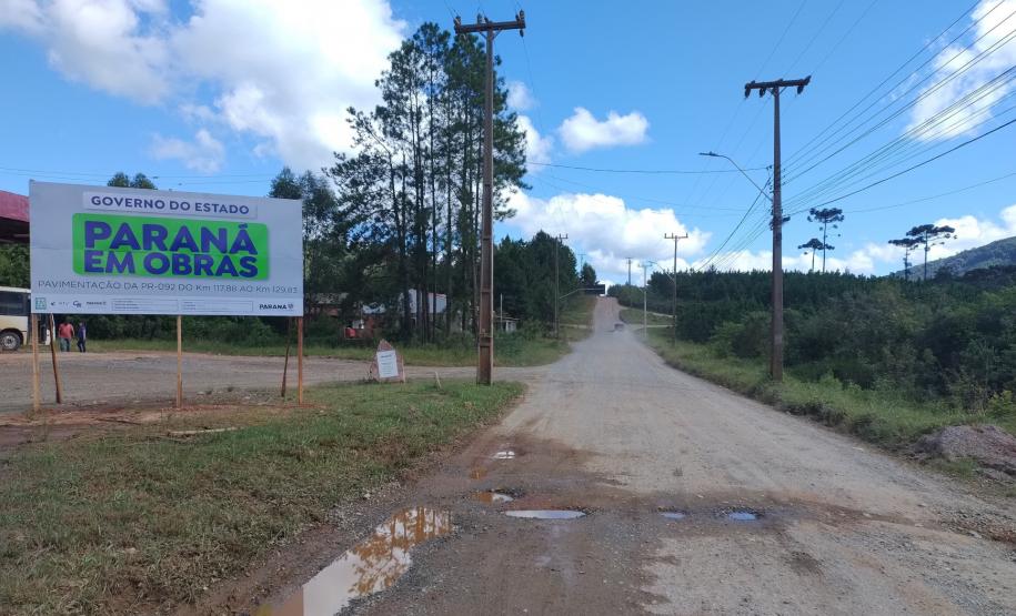PR-092 em Doutor Ulysses, trecho que será pavimentado
