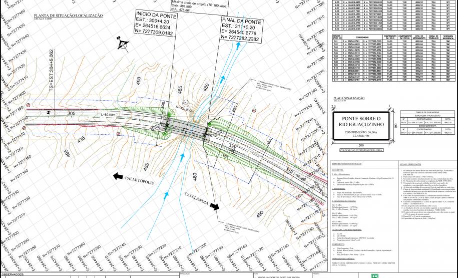 PR-574 projeto ponte Rio Iguaçuzinho