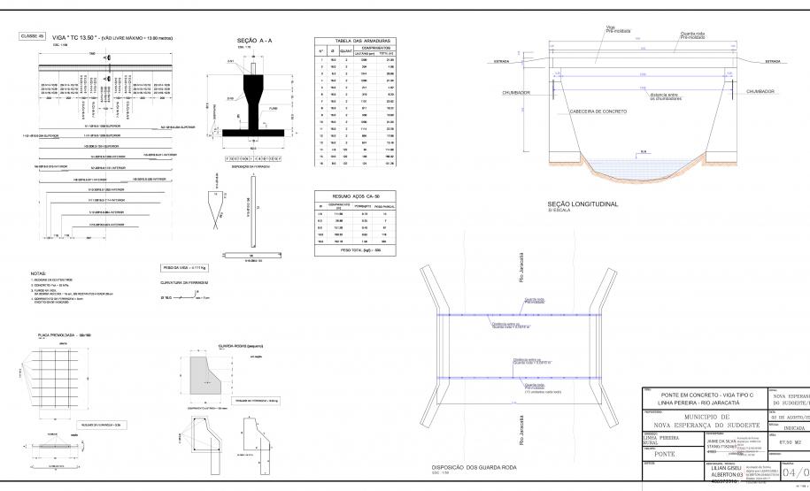 Projeto de nova ponte sobre o Rio Jarcatiá