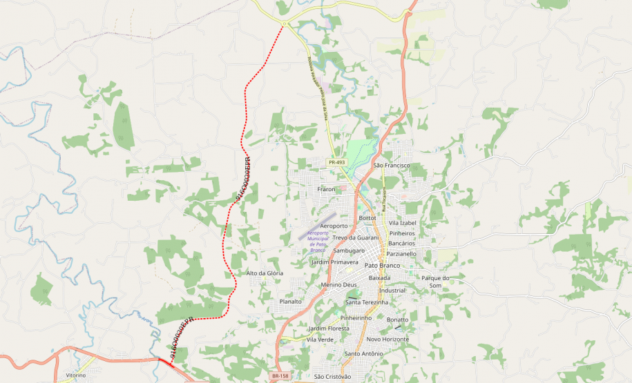 Mapa do trecho que será implantado