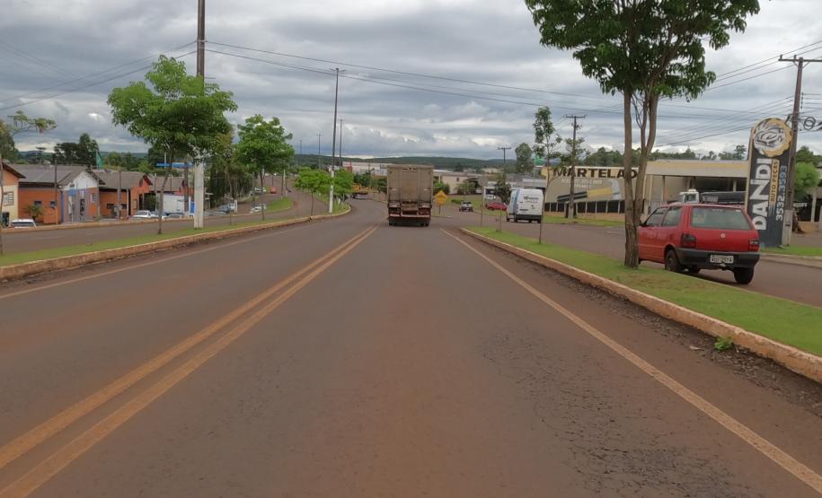 Trecho da PR-473 onde a passarela será instalada