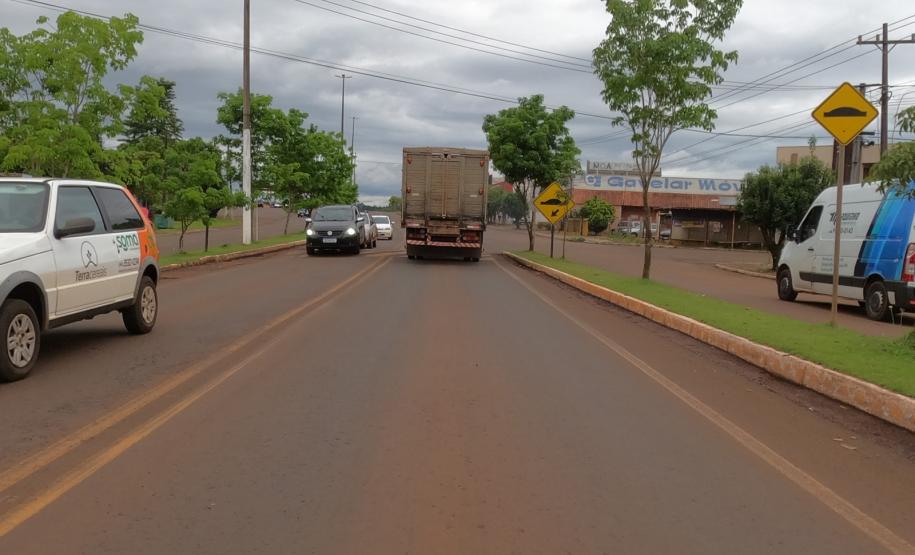 Trecho da PR-473 onde a passarela será instalada