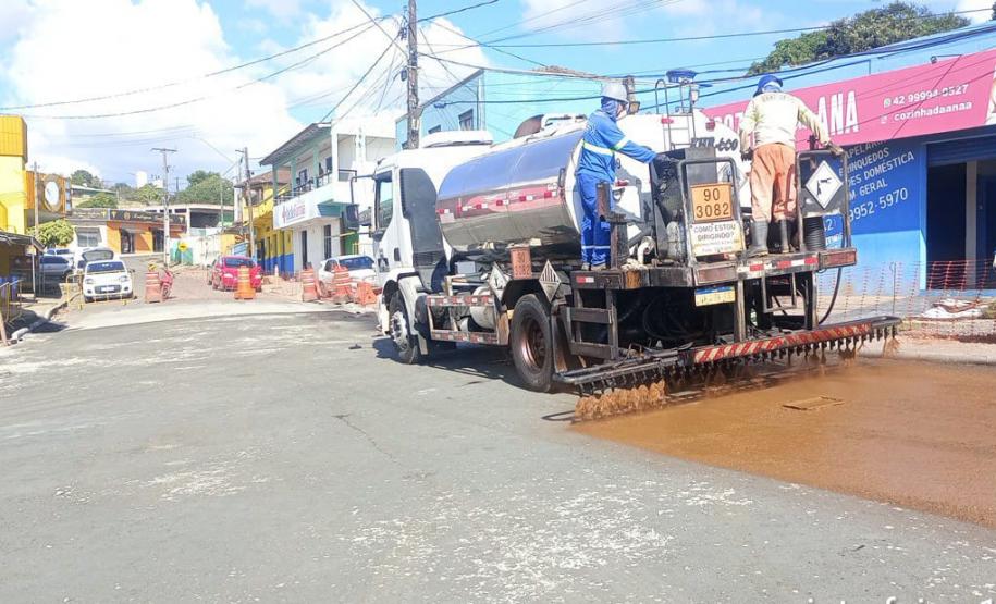 PR-160 serviços de adequação no trecho urbano em Imbaú
