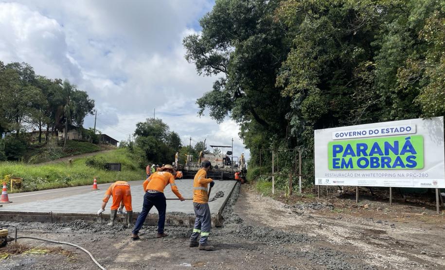 PRC-280 início restauração em concreto em Pato Branco