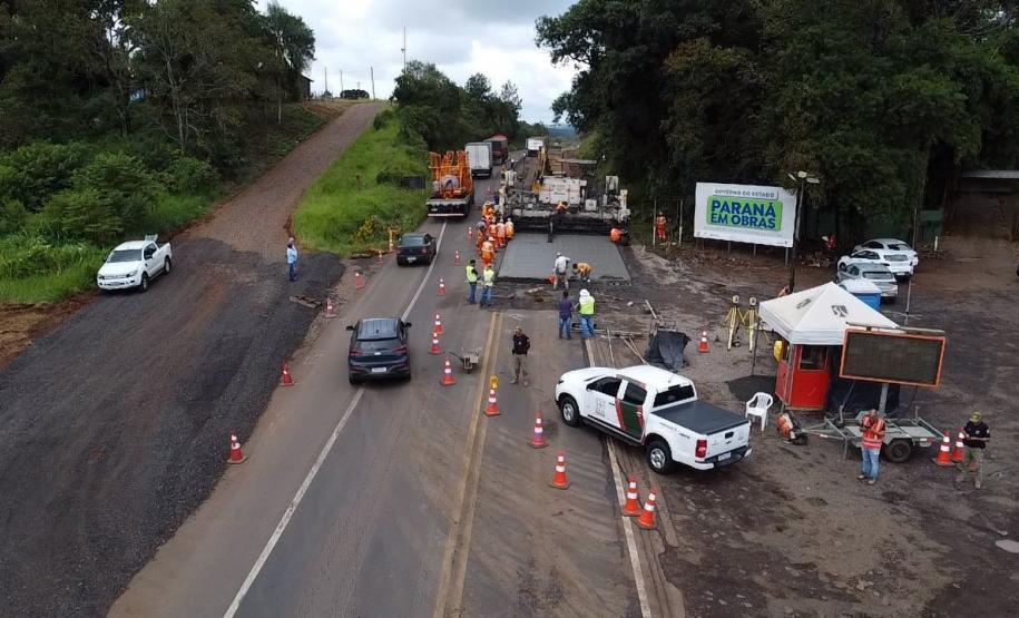 PRC-280 início restauração em concreto em Pato Branco