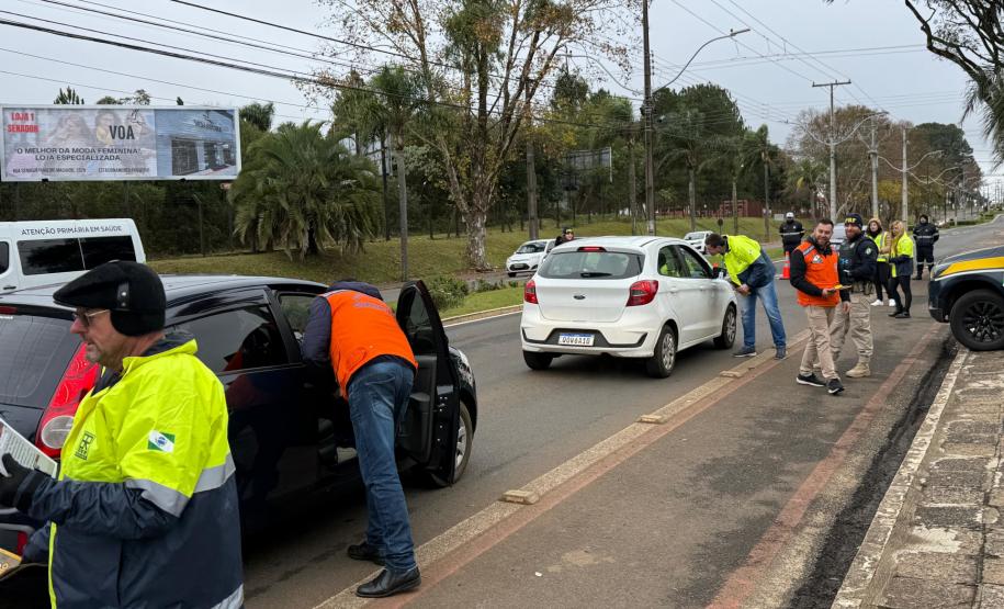 Blitz educativa do Maio Amarelo em Guarapuava