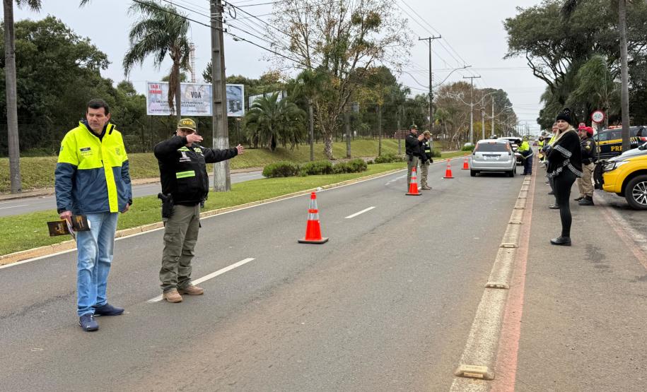 Blitz educativa do Maio Amarelo em Guarapuava