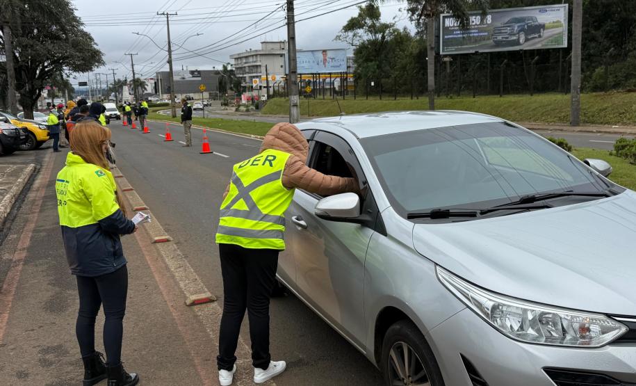 Blitz educativa do Maio Amarelo em Guarapuava