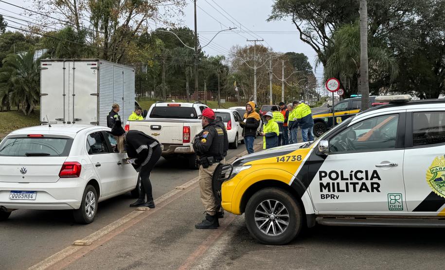 Blitz educativa do Maio Amarelo em Guarapuava