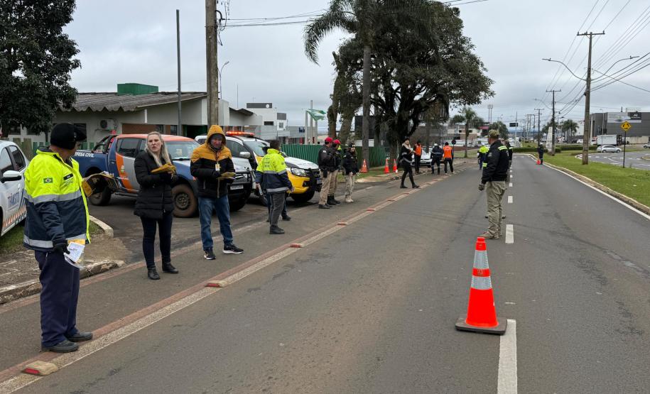 Blitz educativa do Maio Amarelo em Guarapuava