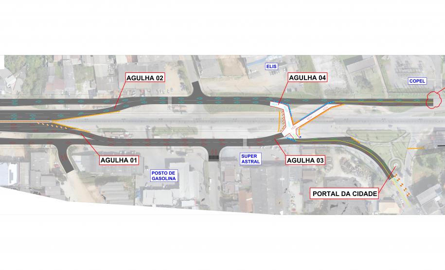 Croqui dos novos desvios do dia 16.05.25