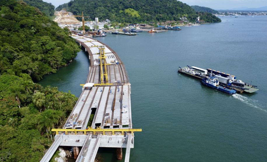 Ponte de Guaratuba chega a 55% de execução