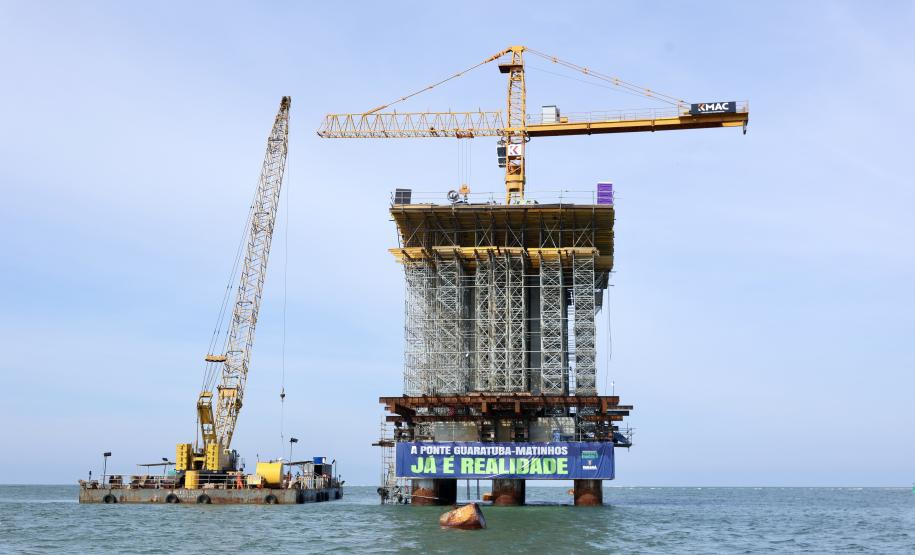 Ponte de Guaratuba chega a 55% de execução