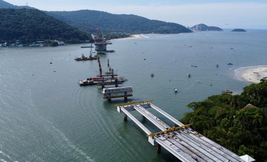 Ponte de Guaratuba chega a 55% de execução