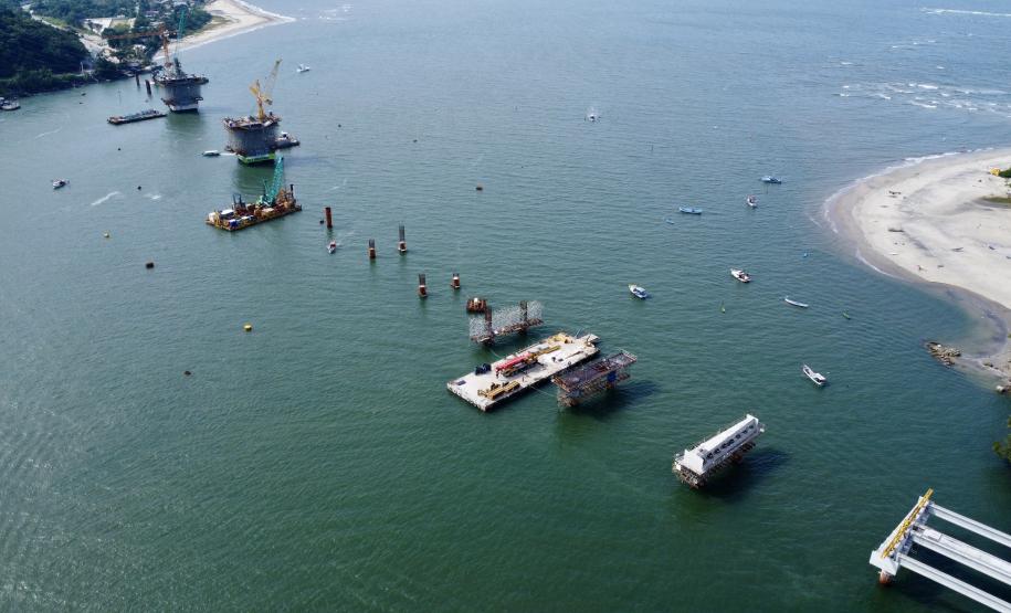 Ponte de Guaratuba chega a 55% de execução