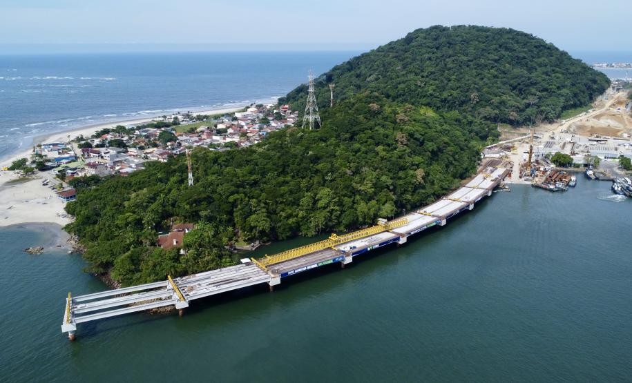 Ponte de Guaratuba chega a 55% de execução