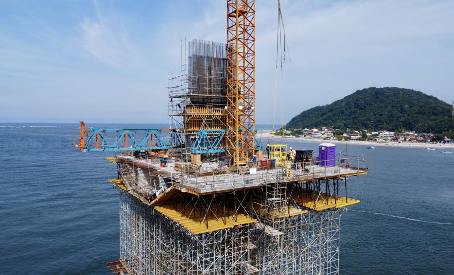 Ponte de Guaratuba chega a 55% de execução