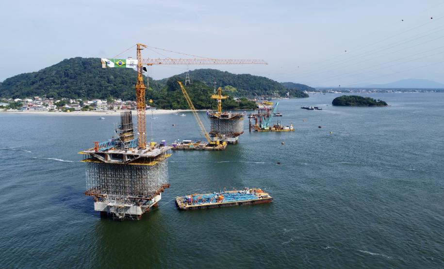 Ponte de Guaratuba chega a 55% de execução