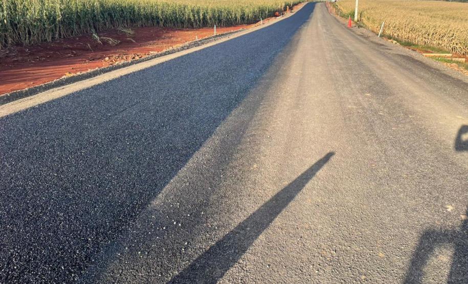 Pavimentação da estrada entre Ramilândia e Santa Helena