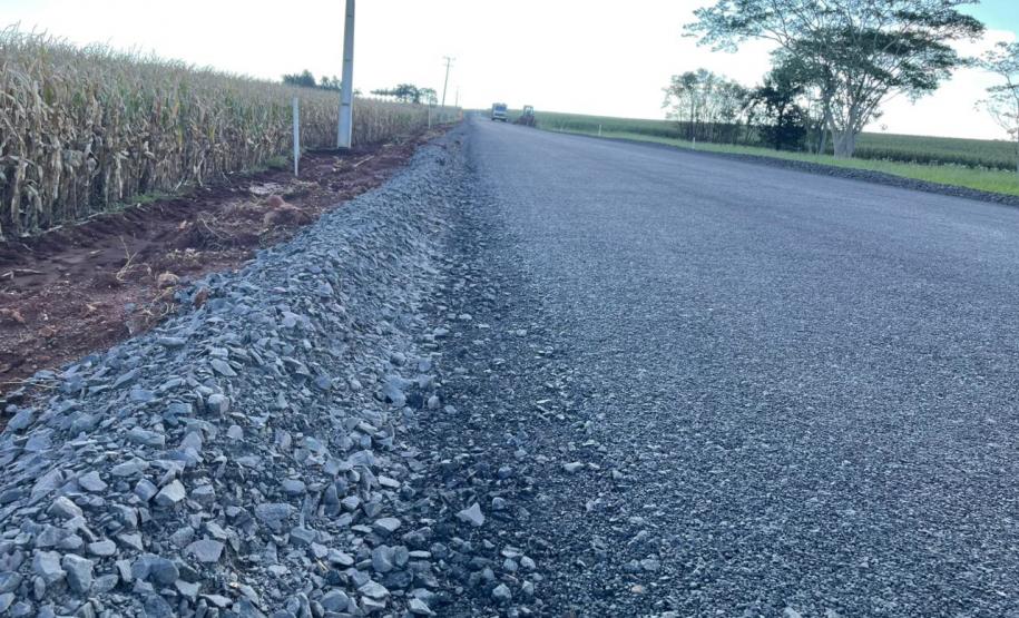 Pavimentação da estrada entre Ramilândia e Santa Helena