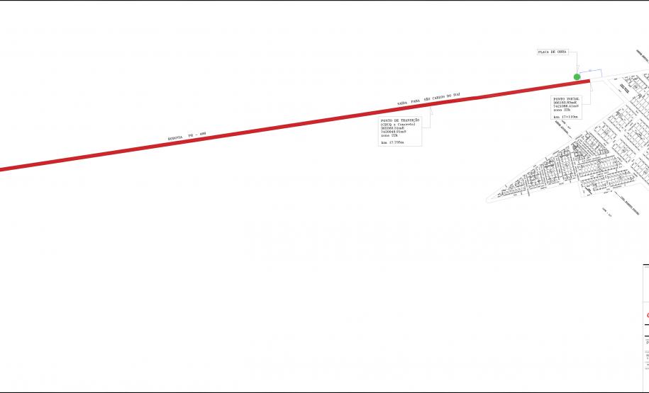 Mapa da obra na PR-498 em Floraí