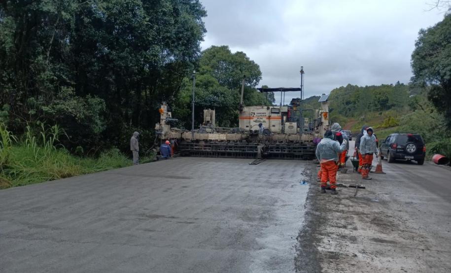 Restauração em concreto da PRC-280 entre Pato Branco e Clevelândia