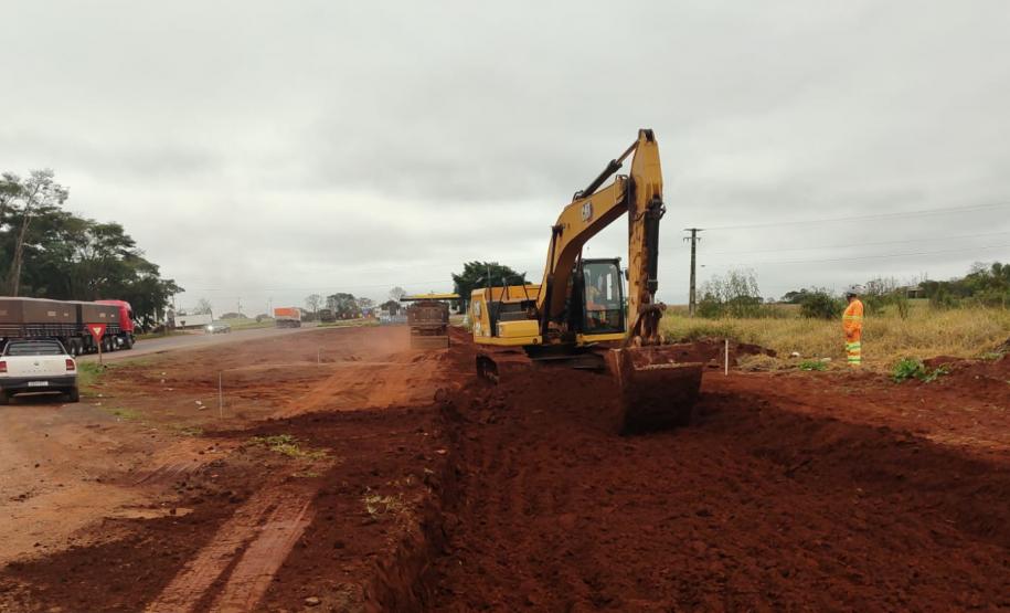 PR-445 início serviços do viaduto de Lerroville