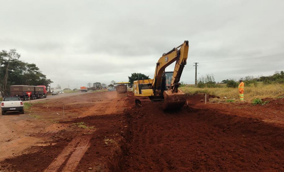 PR-445 início serviços do viaduto de Lerroville