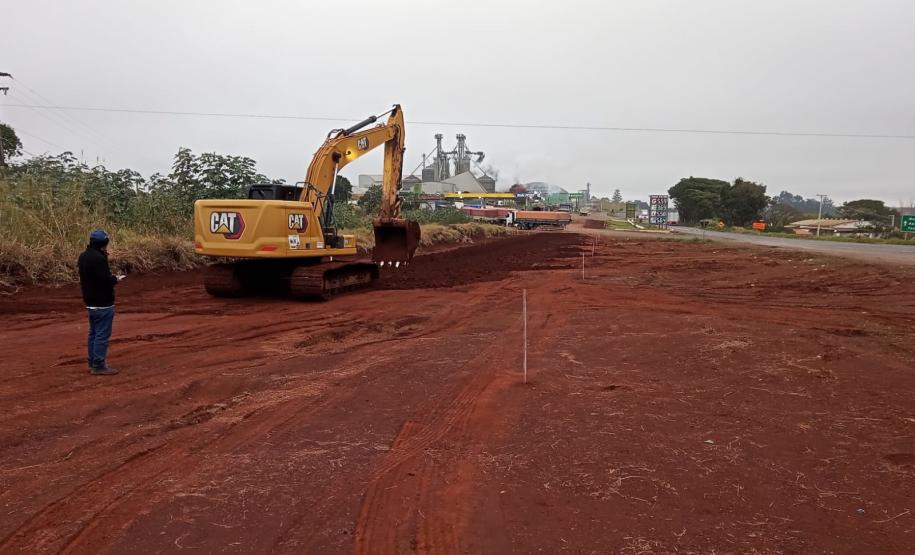 PR-445 início serviços do viaduto de Lerroville