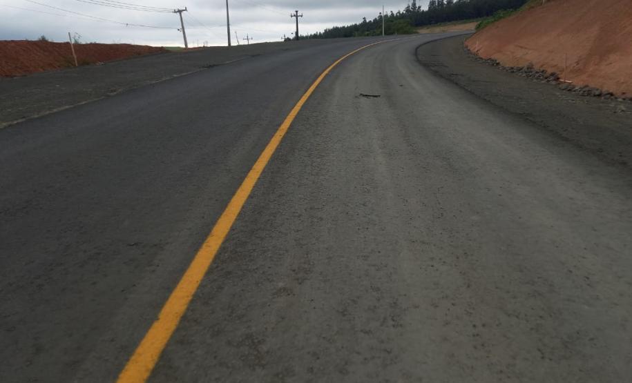 PR-160 entre Imbaú e Reserva no final da obra anterior