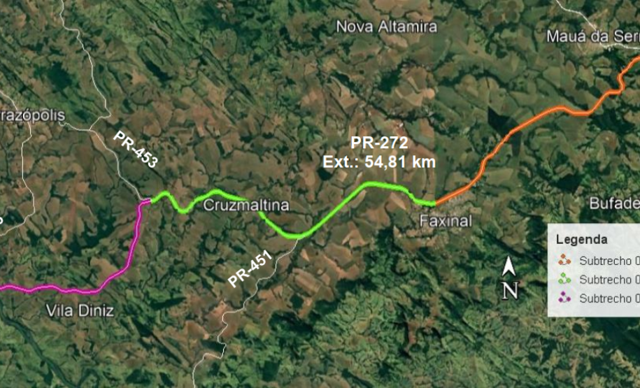 PRC-272 entre Mauá da Serra e Lidianópolis