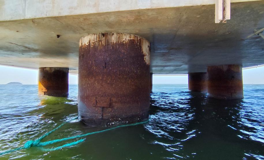 Última estaca da Ponte de Guaratuba