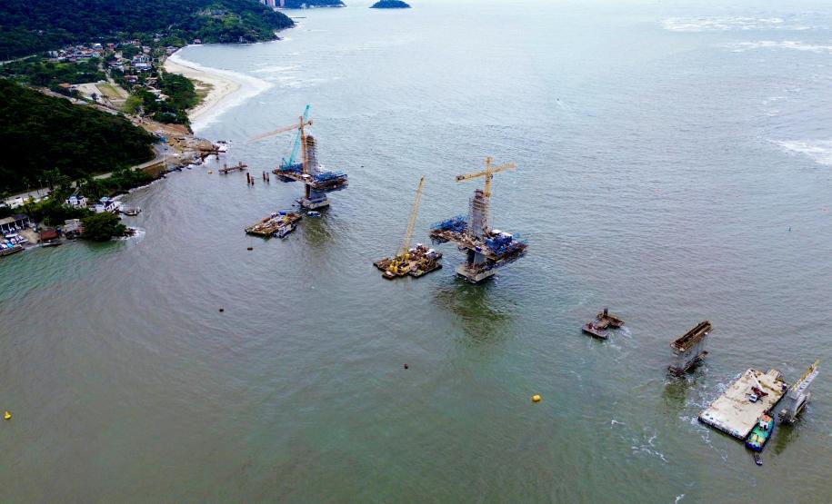 Obras da Ponte de Guaratuba em agosto 2025