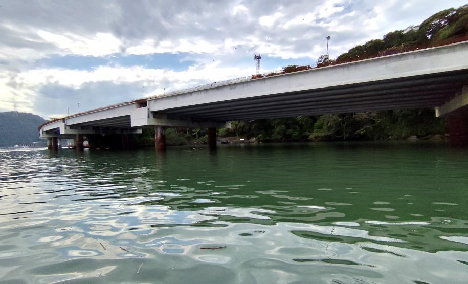 Obras da Ponte de Guaratuba em agosto 2025