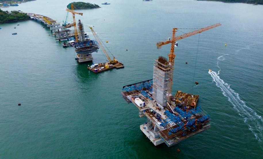 Obras da Ponte de Guaratuba em agosto 2025