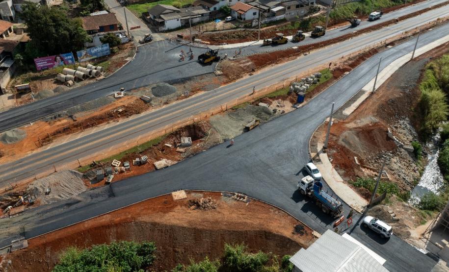 PR-160 obras da nova trincheira em Telêmaco Borba