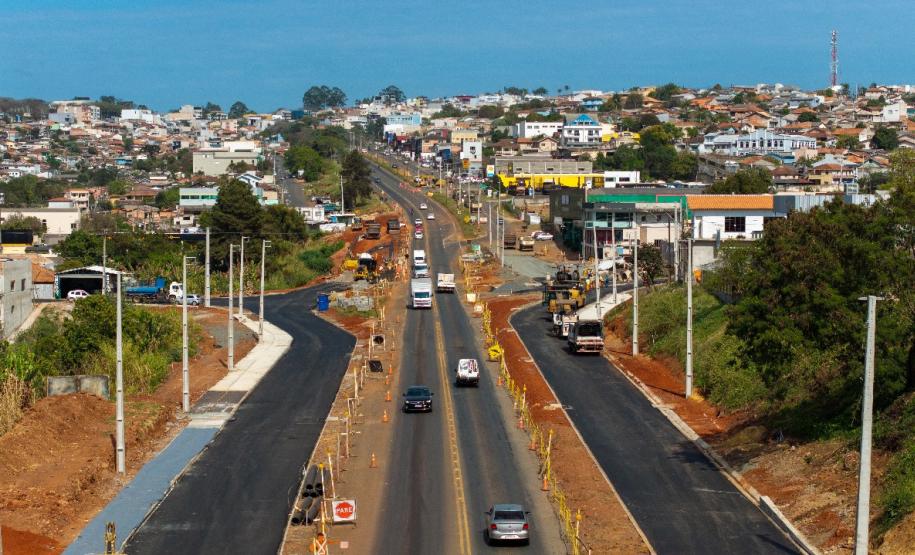PR-160 obras da nova trincheira em Telêmaco Borba