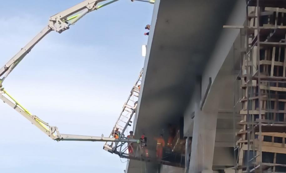PR-317 obra de recuperação da ponte do Rio Ivaí entre Floresta e Engenheiro Beltrão