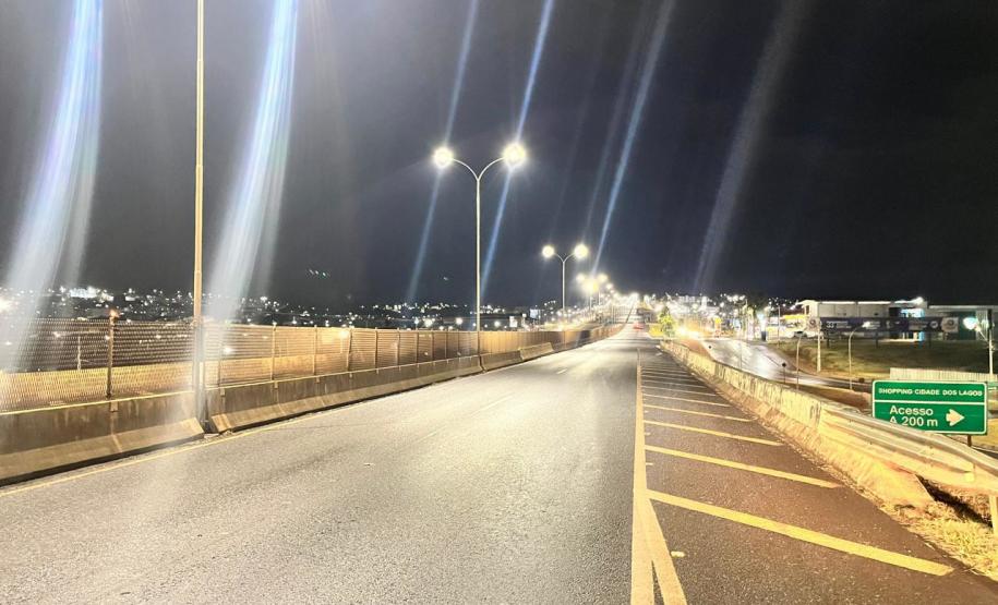 PRC-466 em Guarapuava - recuperação da iluminação pela Prefeitura de Guarapuava