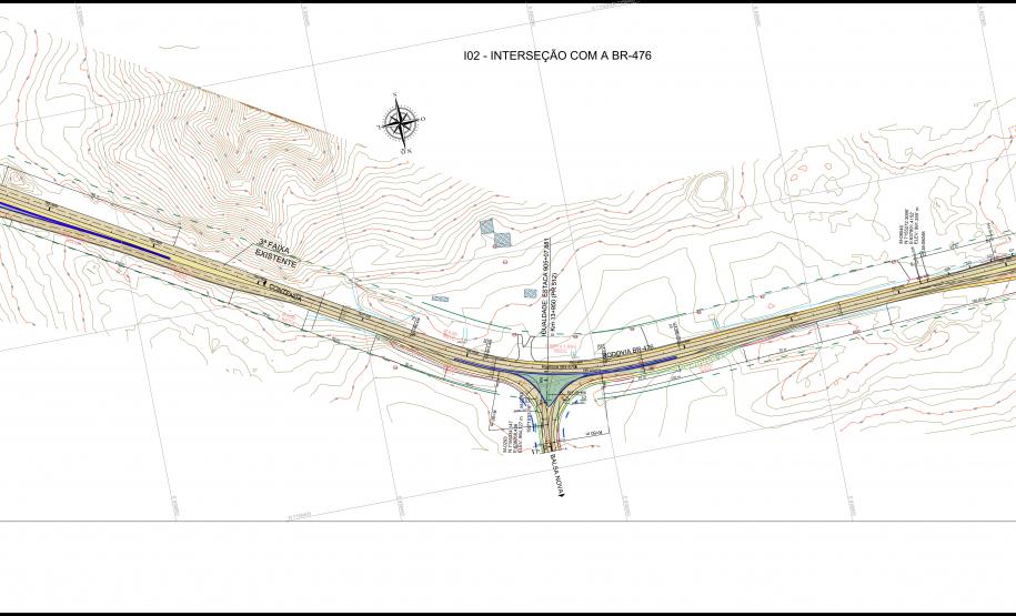 Anteprojeto do entroncamento da PR-512 com a BR-476