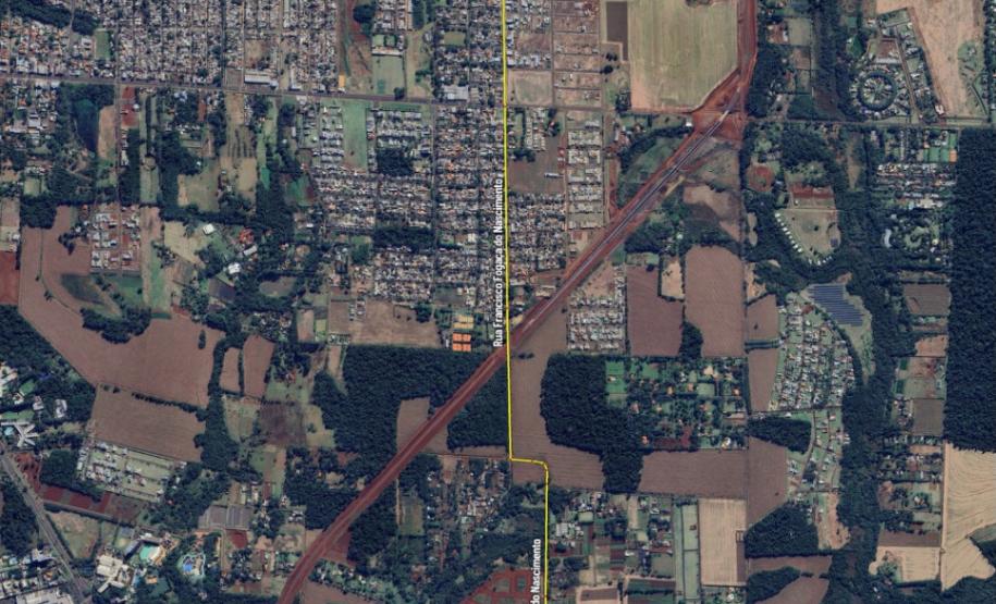 Rota alternativa Av. Felipe Wandscheer via Centro