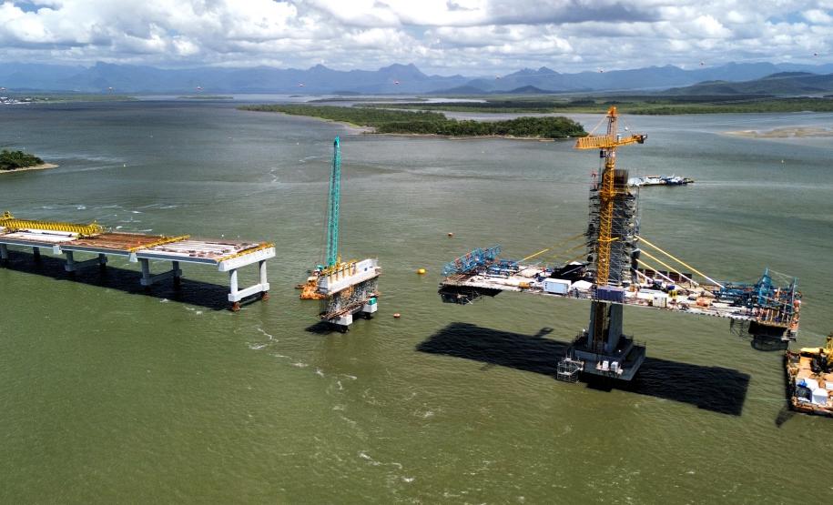 Obras da ponte de Guaratuba e acessos