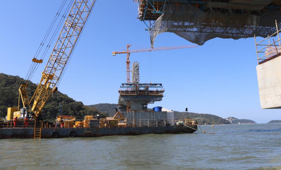 Obras da ponte de Guaratuba e acessos
