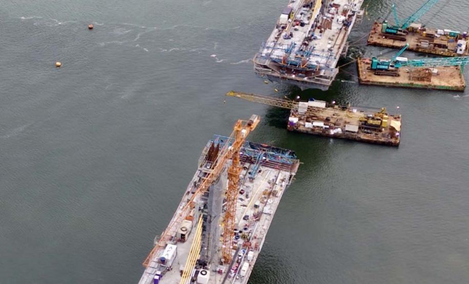 Ponte de Guaratuba chega a 80%