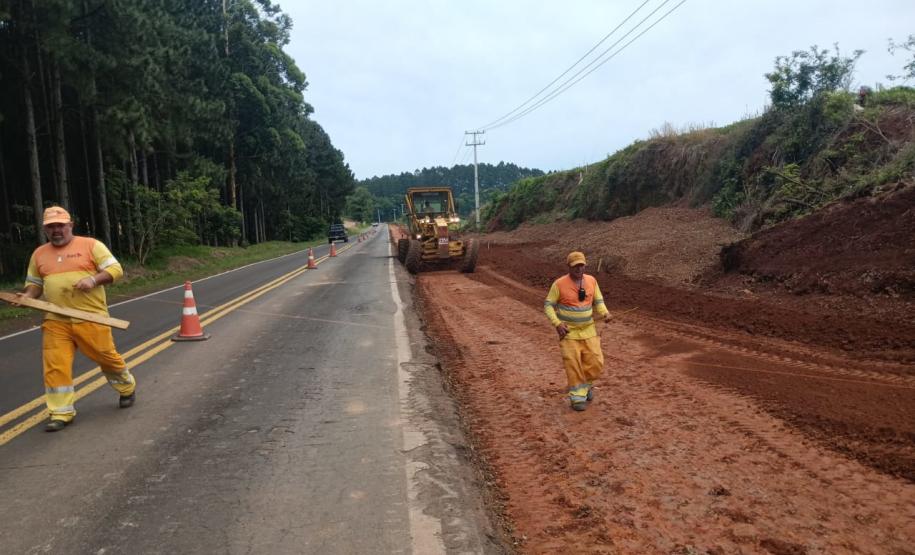 PR-180 serviços de terraplenagem entre Francisco Beltrão e Dois Vizinhos